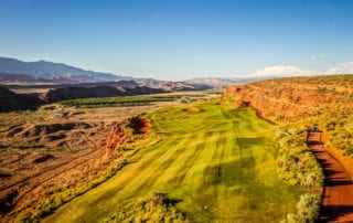 Arial View of Sand Hollow Resort Golf Course