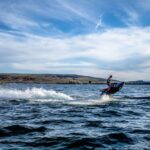 Person Riding a Waverunner at Sand Hollow Reservoir