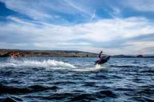 Person Riding a Waverunner at Sand Hollow Reservoir