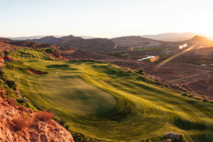 Sunset over the stunning St. George golf landscape